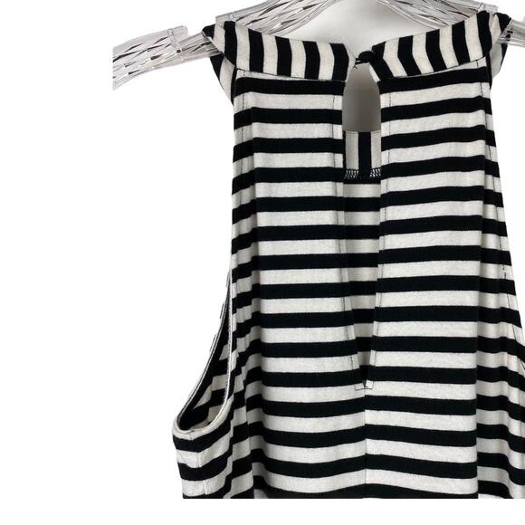 EXPRESS Womens Size XS Black White Stripe Stretchy Tank Dress Sleeveless - Picture 5 of 9